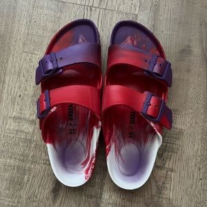 Red Purple Tie Dye Birkenstock